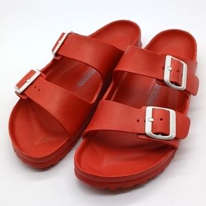 Birkenstock Arizona Foam EVA Red Slide Sandals Women's 10/41 Narrow